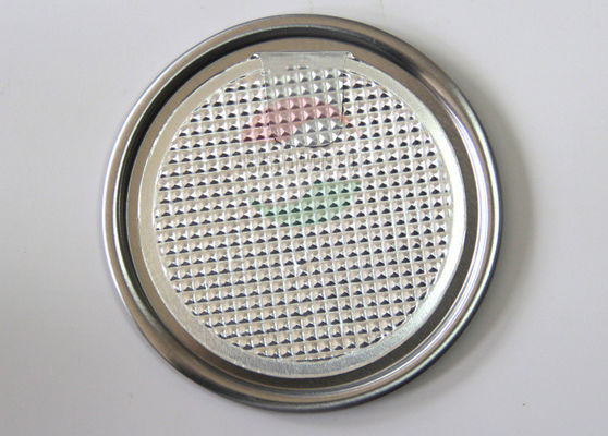 Air - proof Food Grade Aluminium Foil Lids / cap for composite paper can 307#