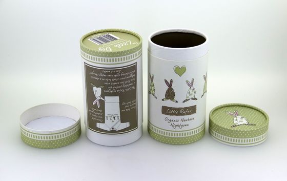 Food Grade Lovely Cardboard Paper Cans packaging for Baby Clothes and Gifts