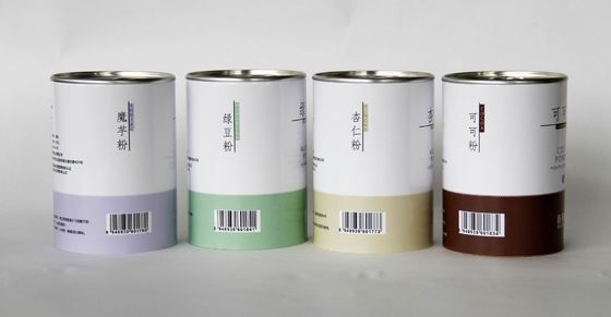 Airtight Paper Cans Packaging with Easy Open Lid for Powder and Dried Food