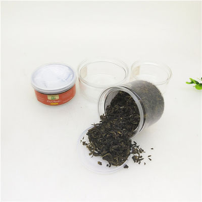 1.5oz OEM Private Label Clear Plastic Cylinder / Plastic Spice Jars With Booklet