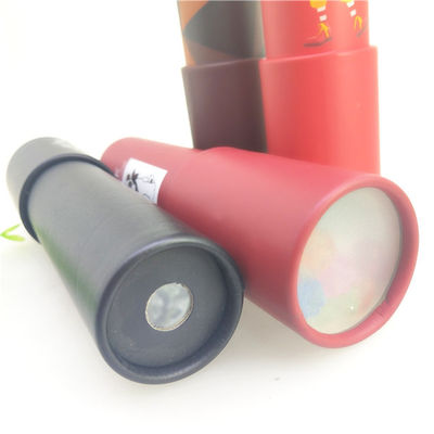 CMYK Color Cardboard Cylinder Packaging / Custom Paper Crystal Ball Kaleidoscope Kids Tube
