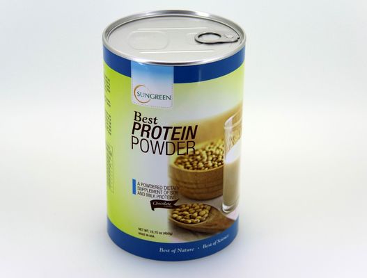 UV Coating Easy Open End Cardboard Paper Composite Cans For Daily Foods / candy