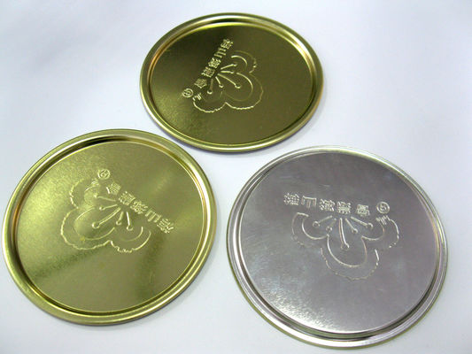 73 mm 300# Silver Aluminum Tinplate Can Bottom 0.23 mm Thickness