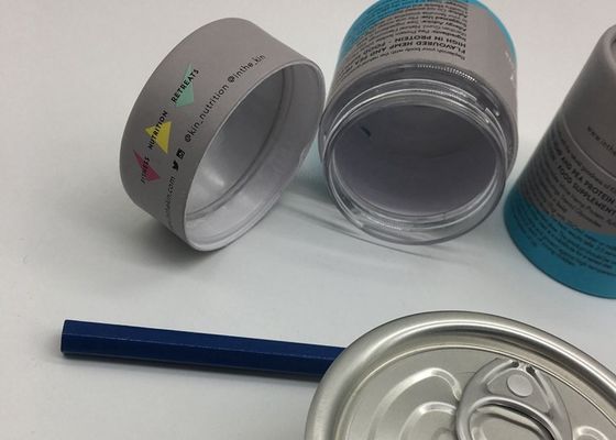 Small Easy Pull Ring Can Clear Plastic Cylinder With Hand Sealble Lid Dry Herb Package