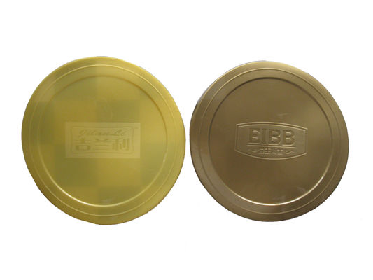 Customized removable orange PE lid / caps for milk powder cans SGS / FDA