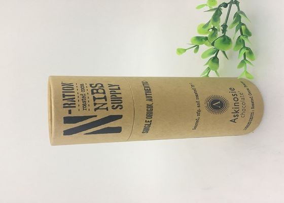 Custom Printed Cylinder Cardboard Food Grade Round Shape Kraft Container Craft Compostable Coffee Tea Paper Tube Packaging