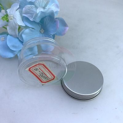 Confectionery 420ml Clear Plastic Cylinder Can with Aluminum Lid