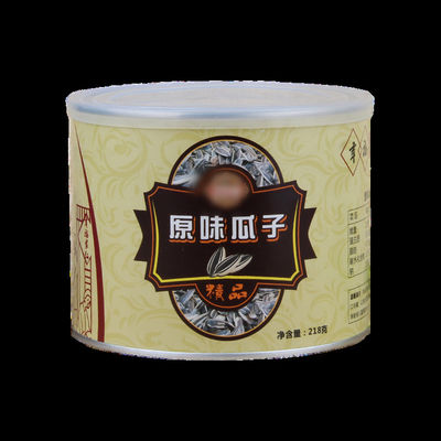 Customized Printed Logo Cardboard Kraft Paper Tube For Sunflower Seeds Nut Food Packaging