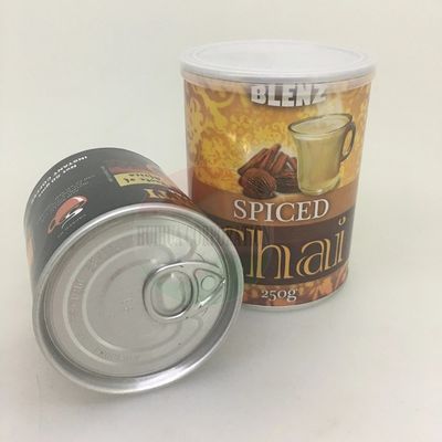 Aluminum Easy Open End Lid Paper Cans Packaging For Powder