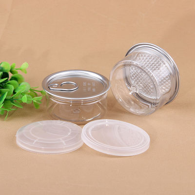 Food Grade Transparent PP 3.5G Weed Metal Tuna Tin Cans