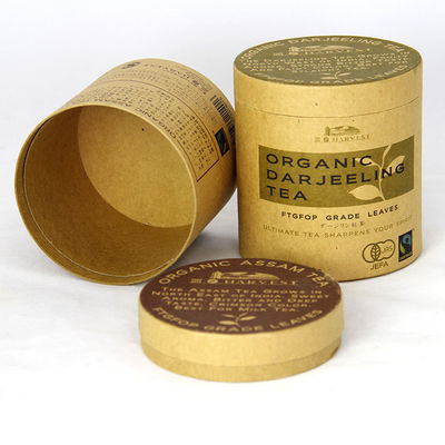 Eco-friendly Brown Kraft Paper Cans Packaging for Flower Tea and Nutrition Powder