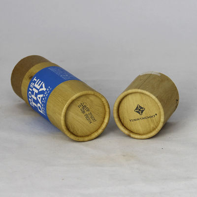 Bamboo Pattern Classical Cylindrical Kraft Paper Can Packaging for Skin Care Products