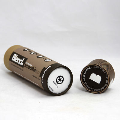 Cylindrical Brown Kraft Cardboard Paper Cans Packaging for Cosmetics / Underwea / Unbrella