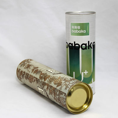 Classical Custom Tinplate Lid Kraft Paper Tube Paper Tube Packaging for Wine / Toys / Picture Rolling Packaging