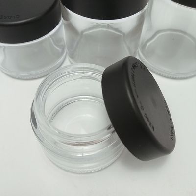 Child Resistant Caps CBD Herbs Packaging Clear Glass Jar