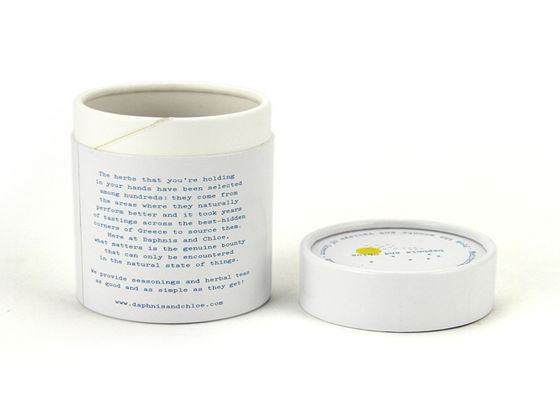 Gloss Lamination White Cardboard Paper Tubes For Power Packaging