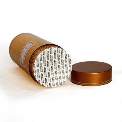 700ml Clear Plastic Cylinder Tubes , Golden PET Can With Screw Lid
