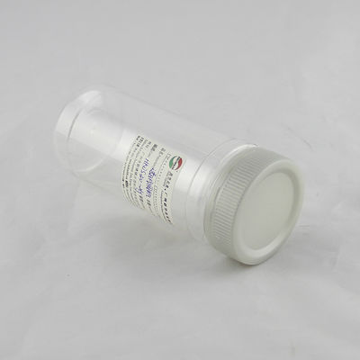 300ml Clear Plastic Cylinder Tubes , White PP Plastic Screw Lid