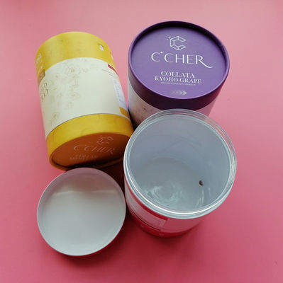 Factory Embossing Carbon Paper Composite Cans Inner PET Screw Jar Protein Powder Packaging
