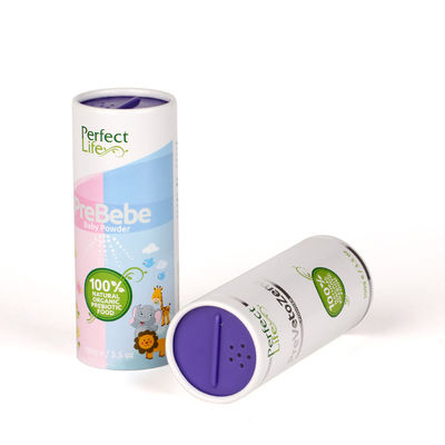 Cosmetic Powder Cardboard Paper Tube Packaging CMYK With Shake Top